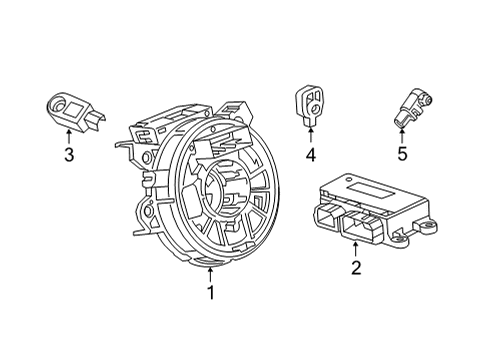 2021 Chevy Silverado 3500 HD Air Bag Components Diagram