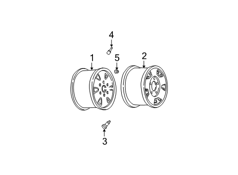 1995 GMC C2500 Wheels Diagram 4 - Thumbnail