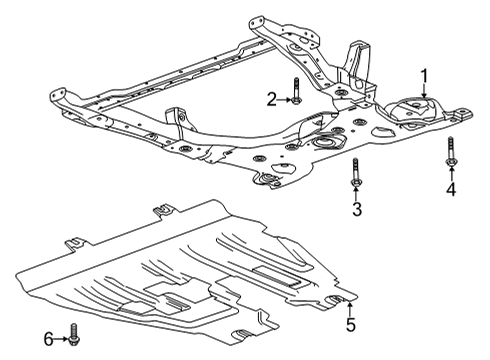2023 Chevy Trailblazer Suspension Mounting - Front Diagram