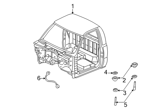 2001 GMC Sierra 3500 Cab Assembly Diagram