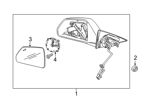 2011 Cadillac CTS Outside Mirrors Diagram