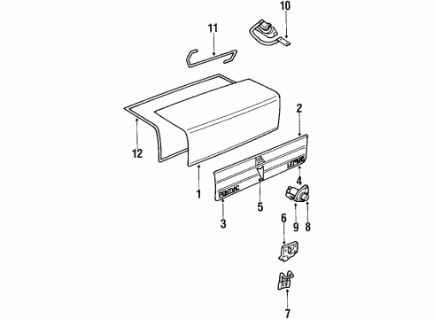 1988 Pontiac LeMans Lock Diagram for 90221185