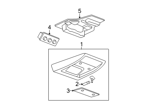 2012 Cadillac Escalade ESV Overhead Console Diagram 2 - Thumbnail