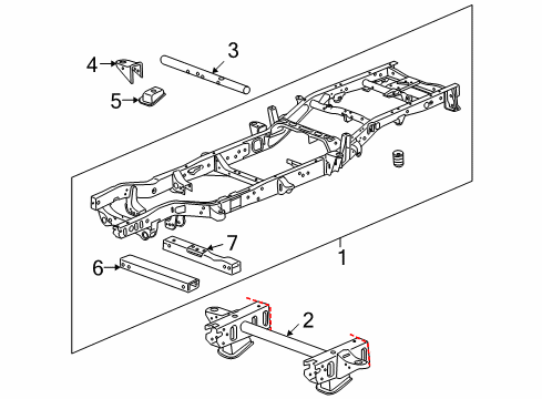 2011 GMC Sierra 1500 Frame & Components Diagram 2 - Thumbnail