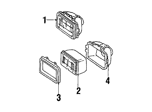 1988 Cadillac Cimarron Headlamps Diagram