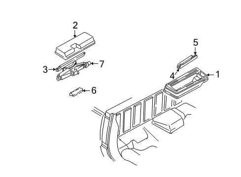 2000 GMC C2500 Interior Trim - Cab Diagram 6 - Thumbnail