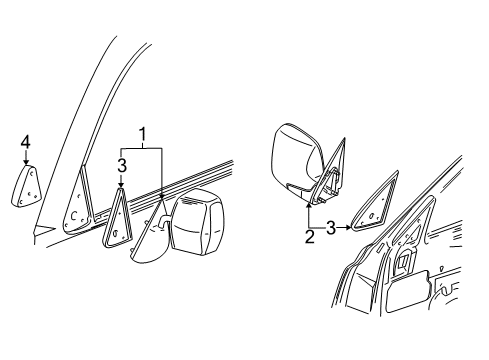 2005 Chevy Suburban 1500 Outside Mirrors Diagram