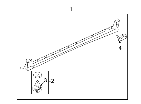 2002 Buick Rendezvous Exterior Trim - Pillars, Rocker & Floor Diagram