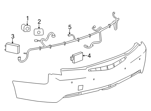 2016 Cadillac CTS Rear Bumper Diagram
