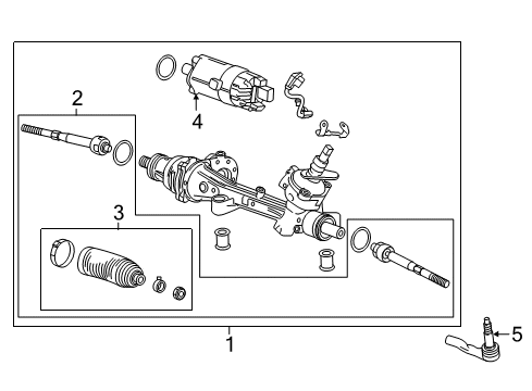 2017 Chevy Volt Steering Column & Wheel, Steering Gear & Linkage Diagram 3 - Thumbnail