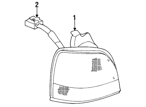 1995 Saturn SW1 Combination Lamps Diagram