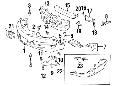 1998 Pontiac Firebird Front Bumper Diagram