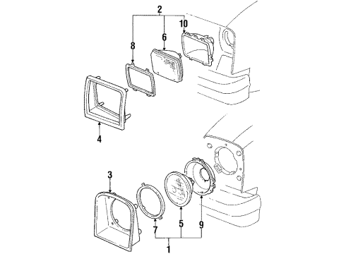 1985 Chevy Chevette Headlamps Diagram