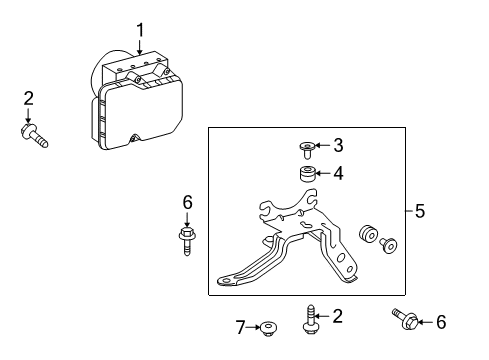 2009 Pontiac Vibe ABS Control Unit Diagram for 19205300