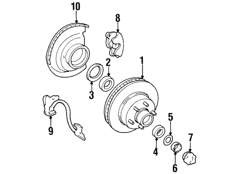 1990 GMC C1500 Front Brakes Diagram
