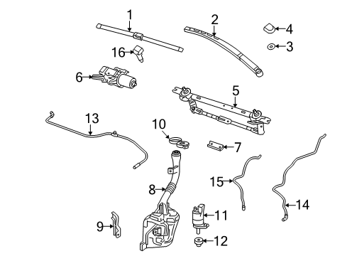2017 GMC Terrain Front Motor Diagram for 84241847