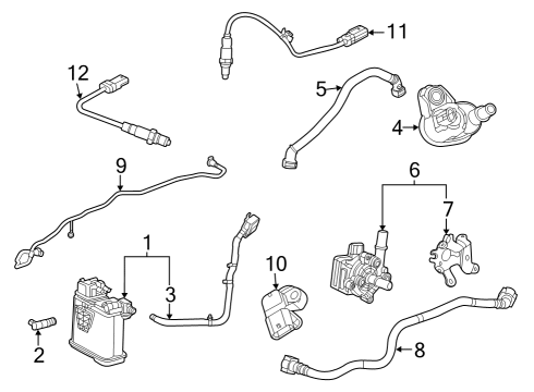 2022 Chevy Trailblazer Vapor Canister Diagram for 42710798