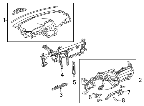 2017 Chevy Spark Instrument Panel Diagram for 42450355