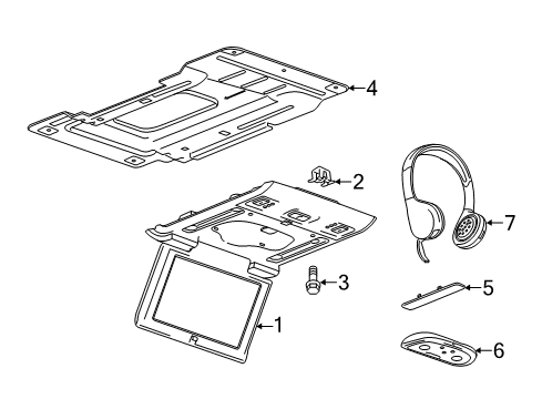 2018 Cadillac Escalade ESV Overhead Console Diagram 4 - Thumbnail