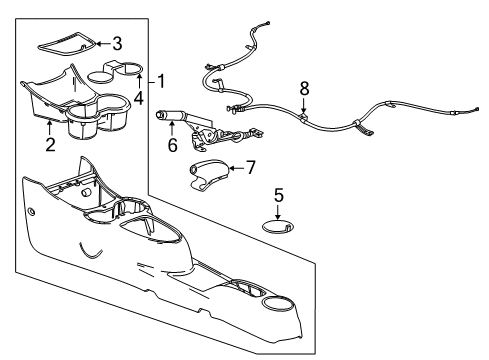2013 Chevy Spark Center Console Diagram