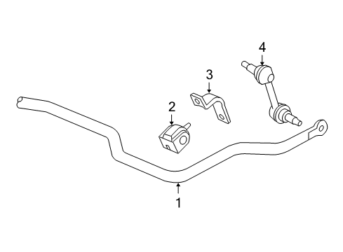 2010 Chevy Colorado Stabilizer Bar Bushing, Rear Diagram for 25880881