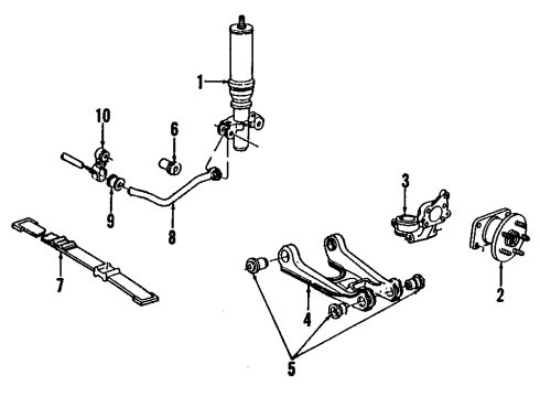 1991 Cadillac Seville Strut Diagram for 22064354