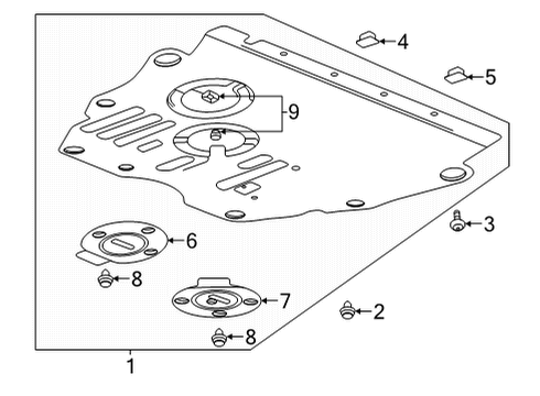 2023 Chevy Trailblazer Splash Shields Diagram