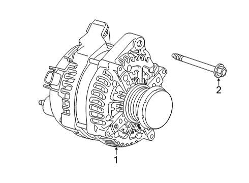 2021 Cadillac CT5 Alternator Diagram for 13540593