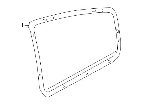 2006 Saturn Ion Rear Door - Glass & Hardware Diagram