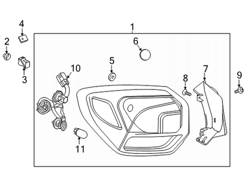 2020 Buick Encore GX Socket & Wire, Rear Diagram for 42713201