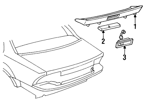 1988 Chevy Beretta Rear Spoiler Diagram