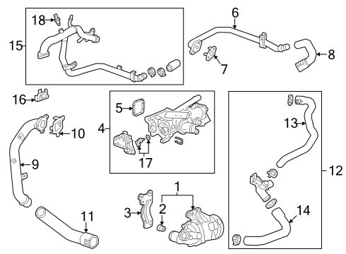 2020 Chevy Blazer Water Pump Diagram for 12724522