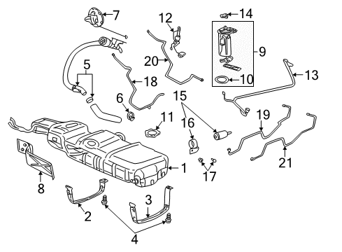 2005 Pontiac Aztek Fuel Supply Diagram