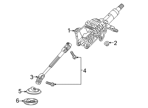 2016 Buick Envision Steering Column Diagram for 84175408