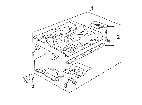 2000 GMC Sonoma Cab - Floor Diagram