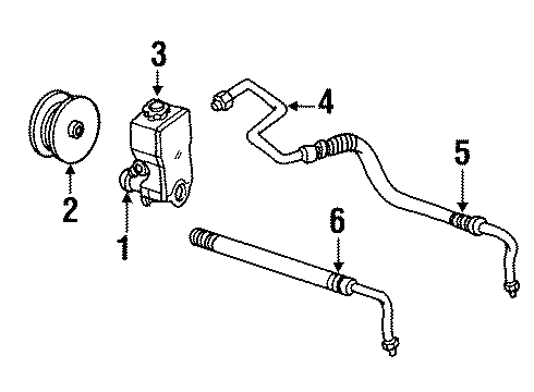 1992 Oldsmobile Cutlass Ciera Power Steering Pump Diagram for 26016156