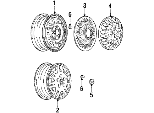 1990 Chevy Lumina APV Wheels & Trim Diagram