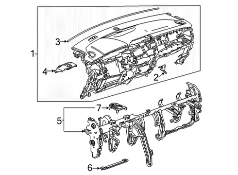 2021 Chevy Trailblazer Bracket Diagram for 60001020