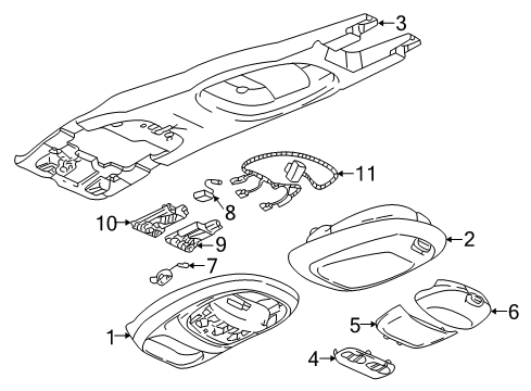 2004 Buick Rainier Overhead Console Diagram 2 - Thumbnail