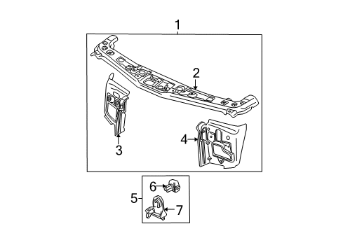 2007 Saturn Vue Radiator Support Diagram
