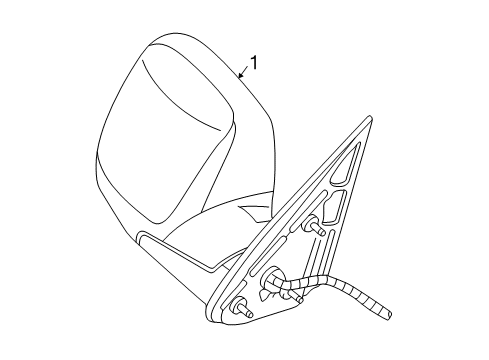2004 Cadillac Escalade EXT Outside Mirrors Diagram
