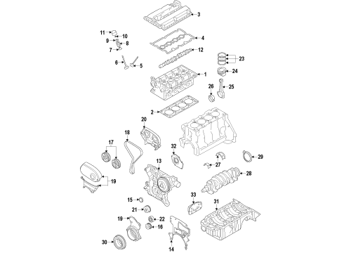 2009 Pontiac G3 Piston Rings Diagram for 93744929
