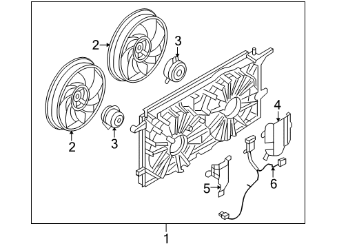 2006 Buick Terraza Cooling System, Radiator, Water Pump, Cooling Fan Diagram 3 - Thumbnail
