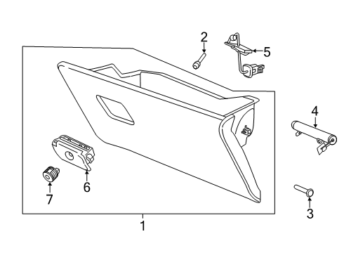 2022 Cadillac XT4 Glove Box Diagram