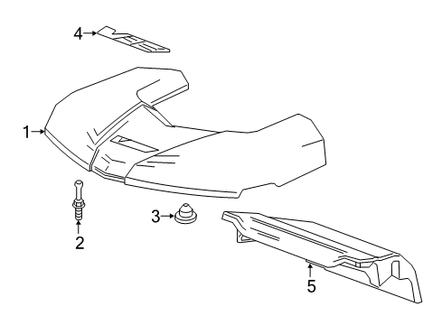 2016 Cadillac CTS Engine Appearance Cover Diagram 3 - Thumbnail