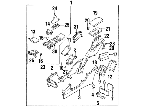 1998 Buick Skylark Cup Holder Diagram for 22599247