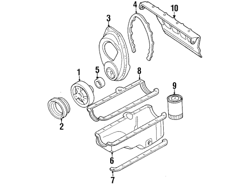1992 GMC C2500 Engine Parts & Mounts, Timing, Lubrication System Diagram 6 - Thumbnail
