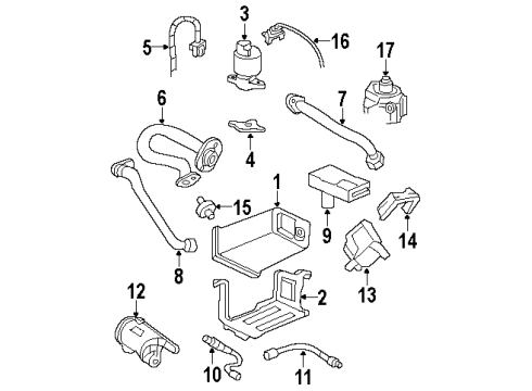 2001 Oldsmobile Aurora EGR Tube Diagram for 12554281