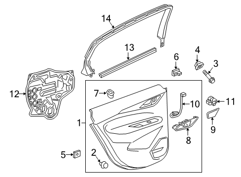 2018 Buick Regal TourX Rear Door Diagram
