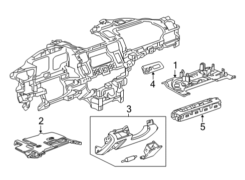 2018 Cadillac CT6 Cluster & Switches, Instrument Panel Diagram 3 - Thumbnail